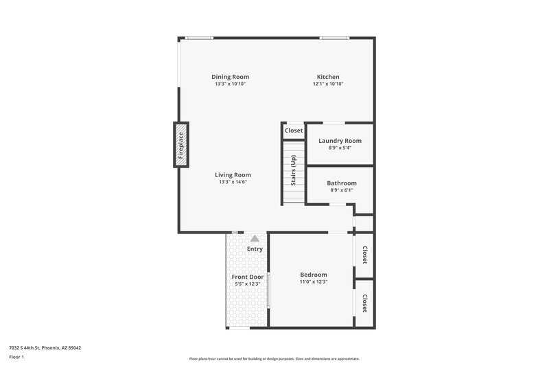 2,165/Mo, 7032 S 44th Street Phoenix, AZ 85042 Floor Plan View