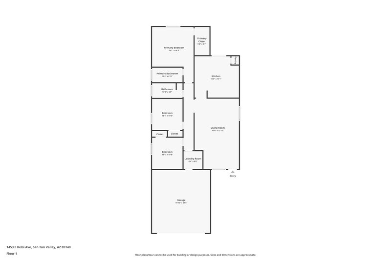1,690/Mo, 1453 E Kelsi Ave San Tan Valley, AZ 85140 Floor Plan View