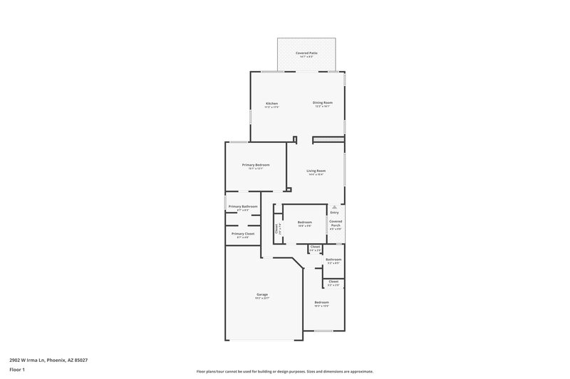2,160/Mo, 2902 W Irma Lane Phoenix, AZ 85027 Floor Plan View
