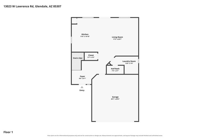 2,030/Mo, 13023 W Lawrence Road Glendale, AZ 85307 Floor Plan View