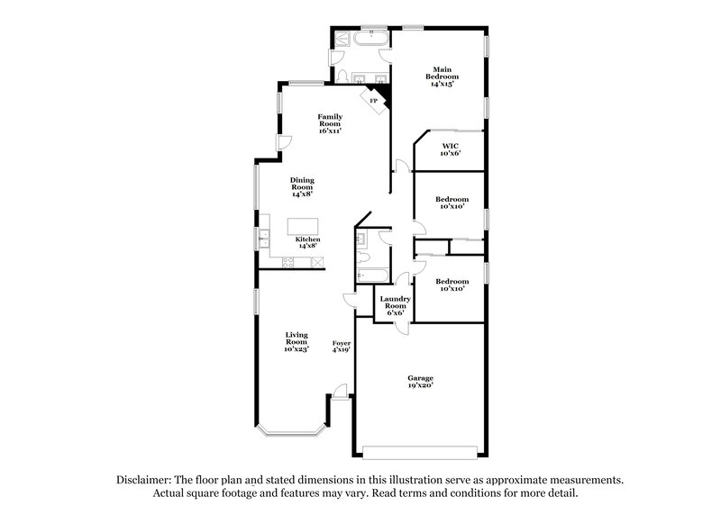 2,130/Mo, 1623 N 125th Lane Avondale, AZ 85392 Floor Plan View