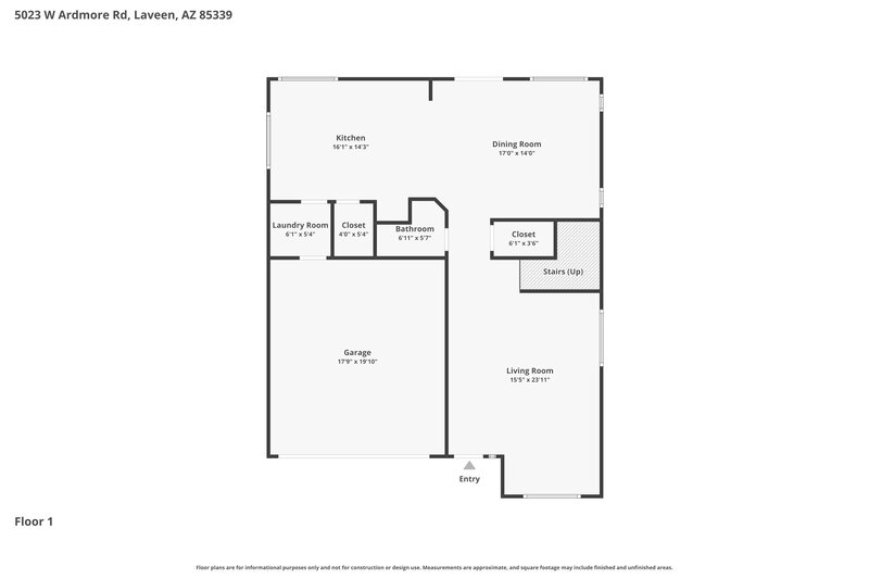 2,055/Mo, 5023 W Ardmore Road Laveen, AZ 85339 Floor Plan View