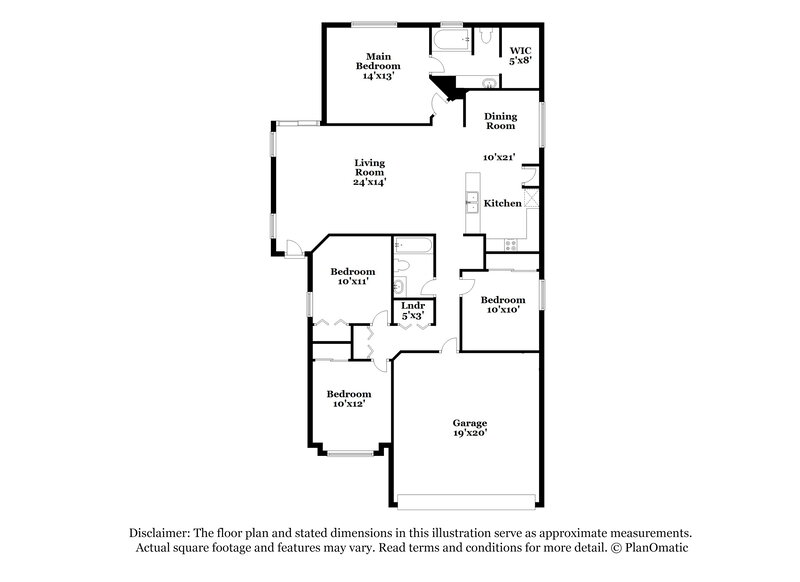 1,775/Mo, 12814 W Crocus Drive El Mirage, AZ 85335 Floor Plan View