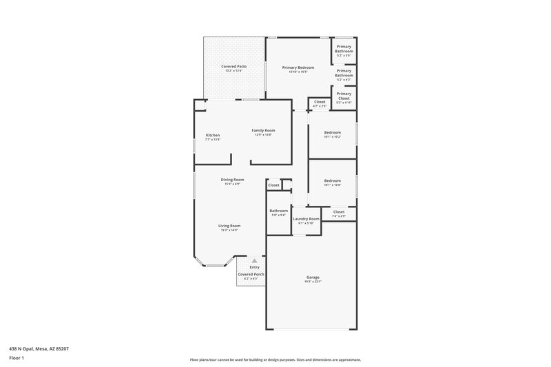 1,990/Mo, 438 N Opal Mesa, AZ 85207 Floor Plan View