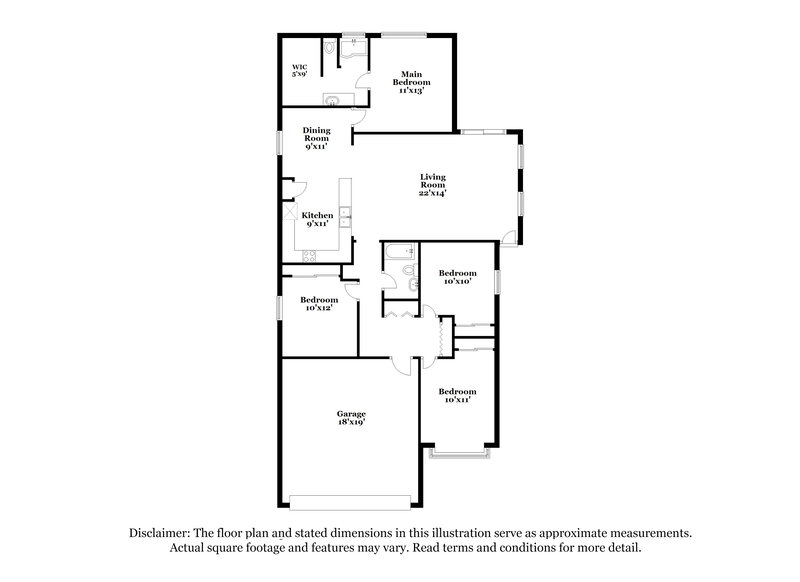 2,000/Mo, 2460 W Tanner Ranch Road San Tan Valley, AZ 85142 Floor Plan View