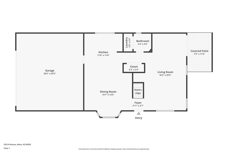 2,015/Mo, 532 N Nassau Mesa, AZ 85205 Floor Plan View