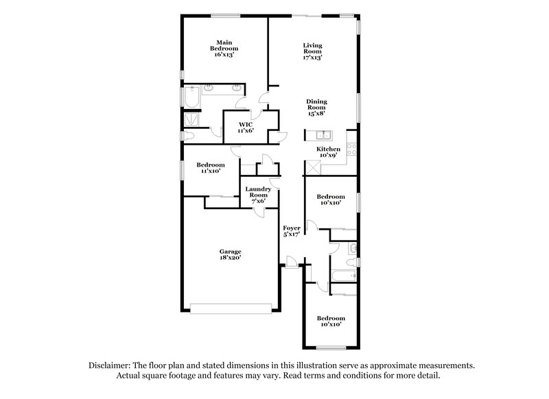 2,290/Mo, 2431 W Gaby Rd Phoenix, AZ 85041 Floor Plan View