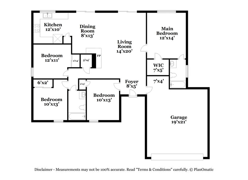 2,140/Mo, 8421 W Windrose Drive Peoria, AZ 85381 Floor Plan View