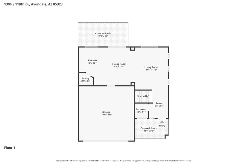 2,050/Mo, 1306 S 119th Drive Avondale, AZ 85323 Floor Plan View
