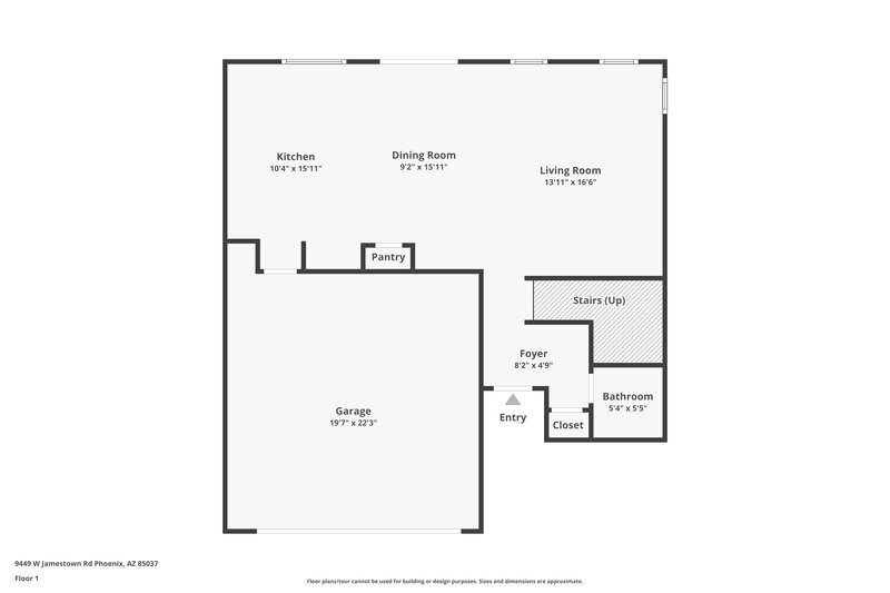 2,055/Mo, 9449 W Jamestown Rd Phoenix, AZ 85037 Floor Plan View