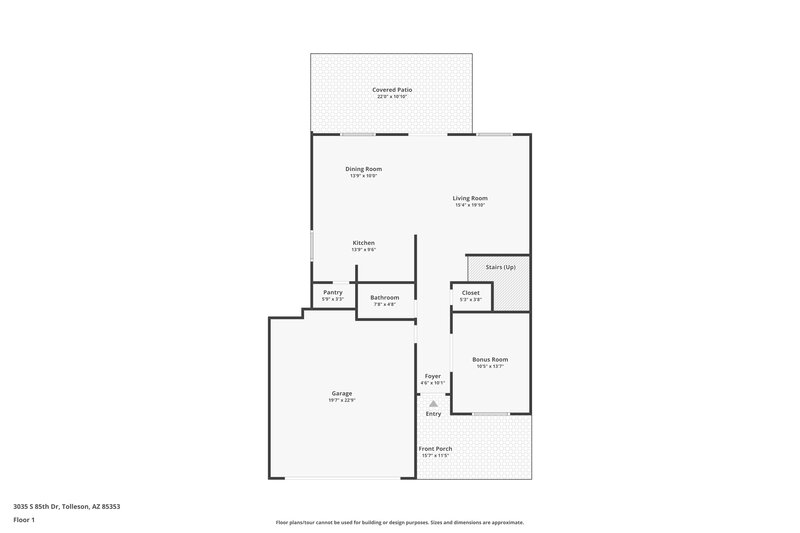 1,960/Mo, 3035 S 85th Dr Tolleson, AZ 85353 Floor Plan View