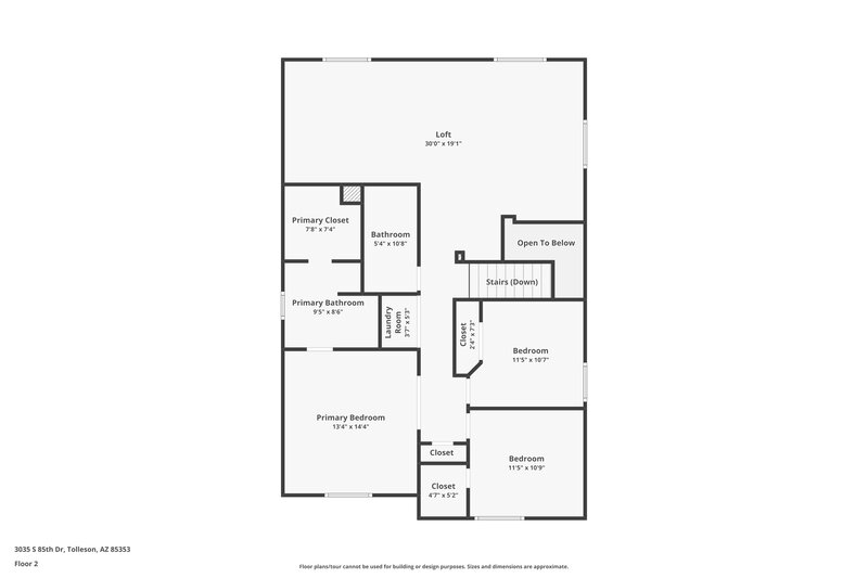 1,960/Mo, 3035 S 85th Dr Tolleson, AZ 85353 Floor Plan View 2