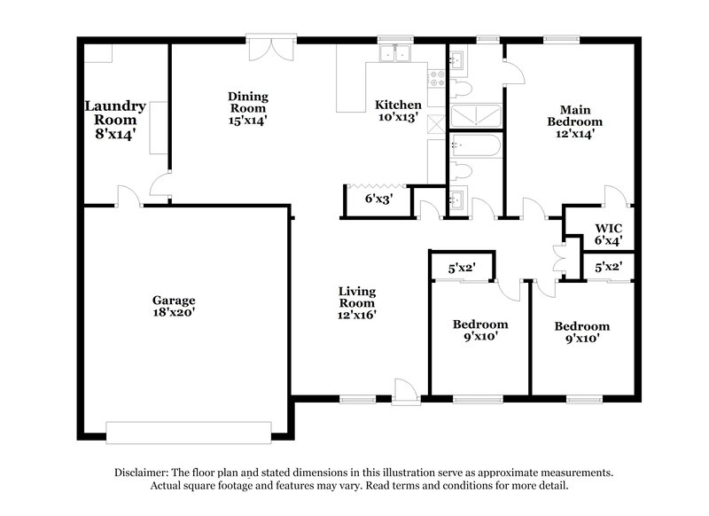 2,125/Mo, 1419 N Rowen Mesa, AZ 85207 Floor Plan View