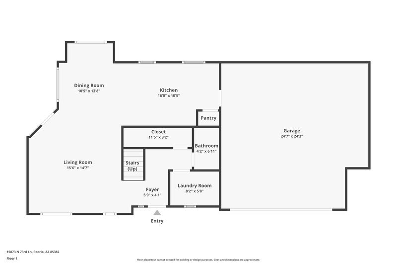 2,085/Mo, 15873 N 73rd Ln Peoria, AZ 85382 Floor Plan View