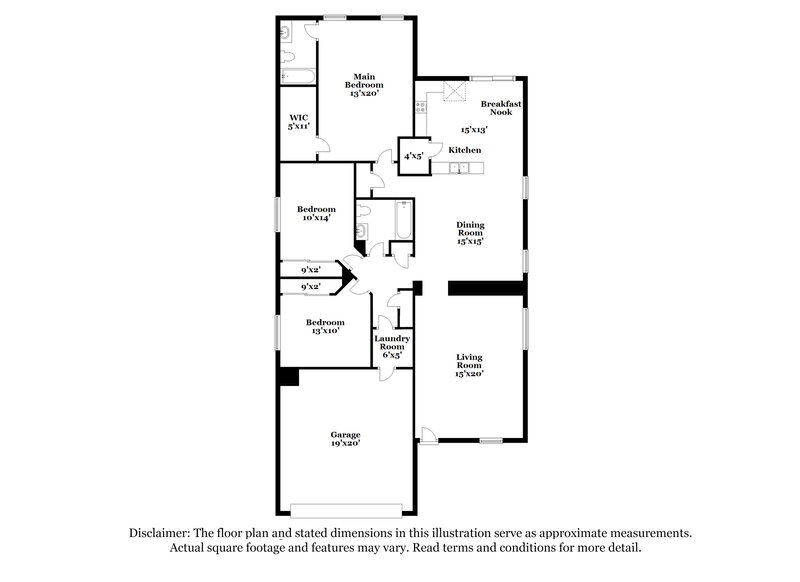 1,935/Mo, 11771 W Windrose Avenue El Mirage, AZ 85335 Floor Plan View
