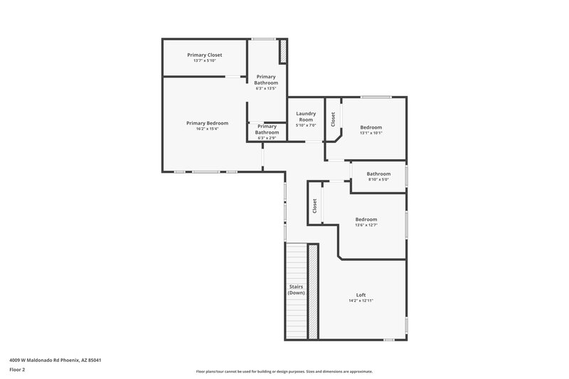 2,105/Mo, 4009 W Maldonado Road Phoenix, AZ 85041 Floor Plan View 2