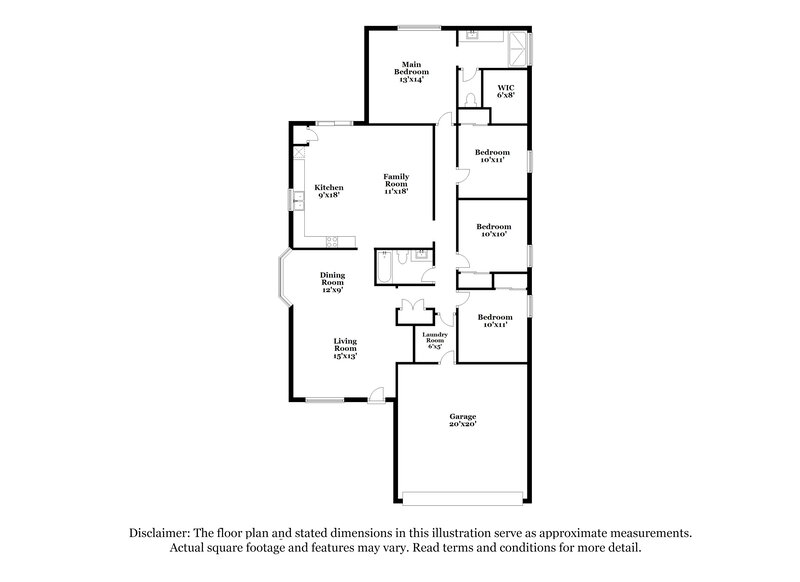 2,075/Mo, 3405 N 129th Dr Avondale, AZ 85392 Floorplan View