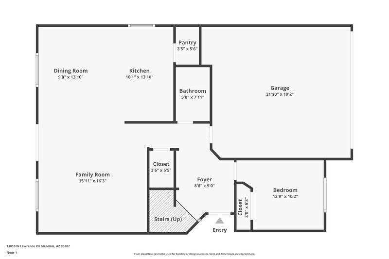 2,050/Mo, 13018 W Lawrence Rd Glendale, AZ 85307 Floorplan View