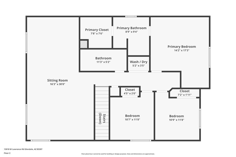 2,050/Mo, 13018 W Lawrence Rd Glendale, AZ 85307 Floorplan View 2