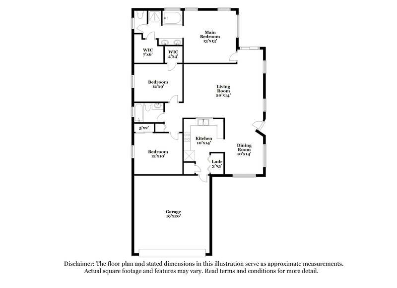 1,850/Mo, 2214 E Aire Libre Ave Phoenix, AZ 85022 Floor Plan View