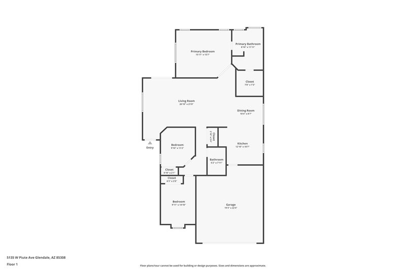 2,095/Mo, 5135 W Piute Ave Glendale, AZ 85308 Floor Plan View