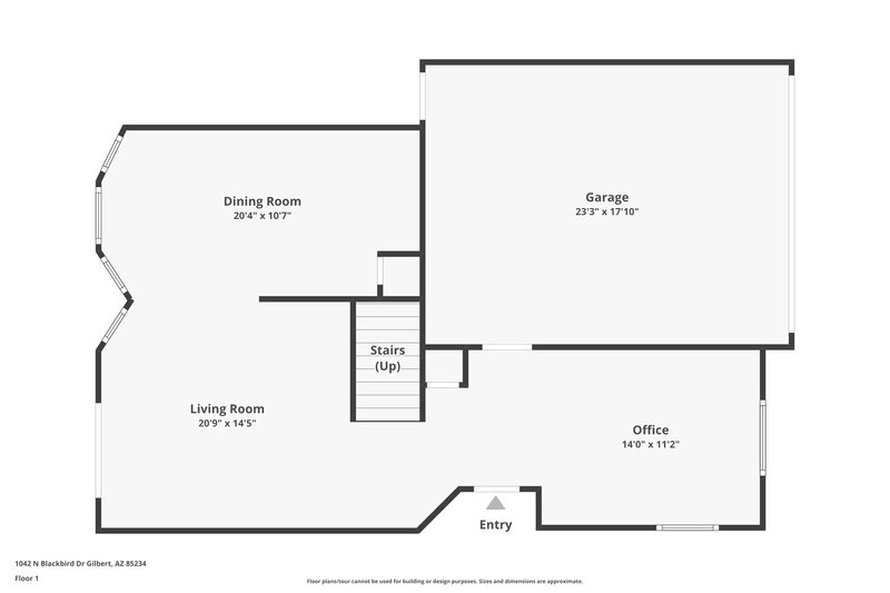 3,150/Mo, 1042 N Blackbird Dr Gilbert, AZ 85234 Floor Plan View 2