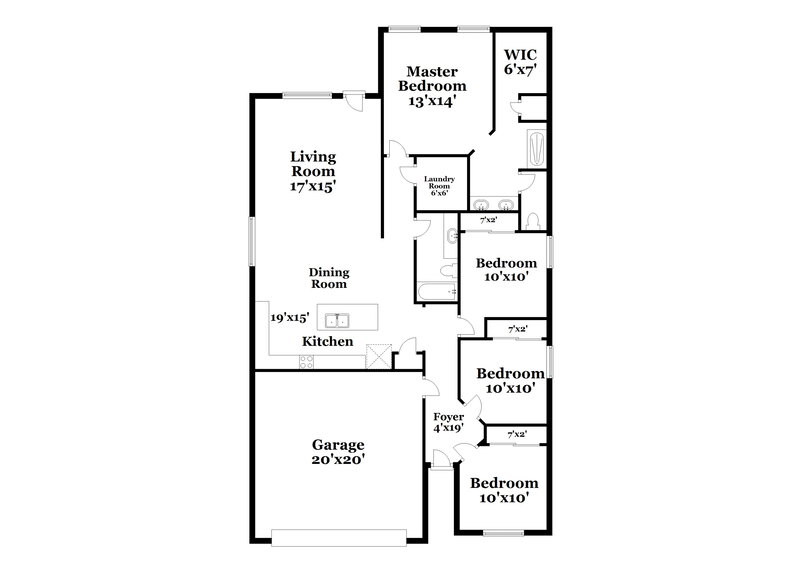 2,130/Mo, 3509 S 89th Ave Tolleson, AZ 85353 Floor Plan View