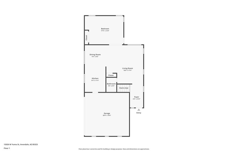 1,995/Mo, 12026 W Yuma St Avondale, AZ 85323 Floor Plan View