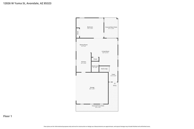 2,295/Mo, 12026 W Yuma St Avondale, AZ 85323 Floorplan View