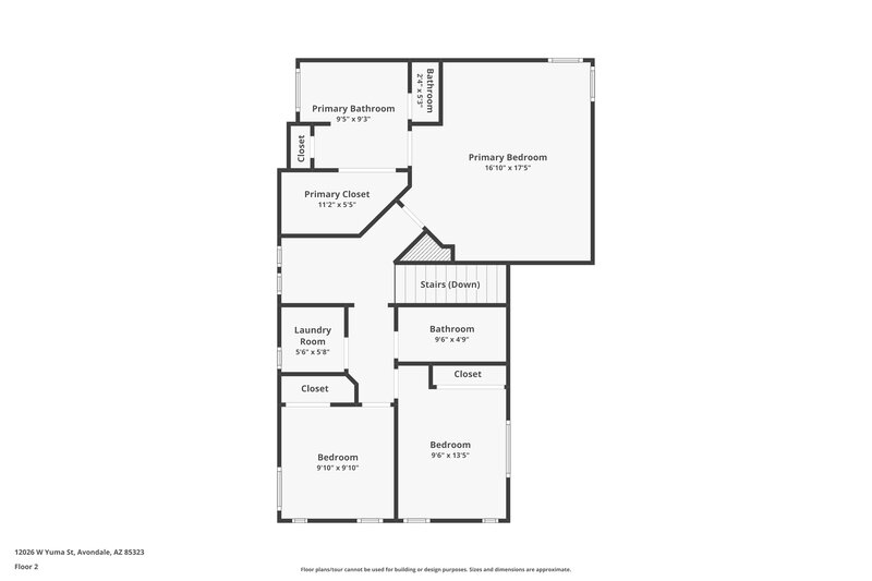 1,995/Mo, 12026 W Yuma St Avondale, AZ 85323 Floor Plan View 2