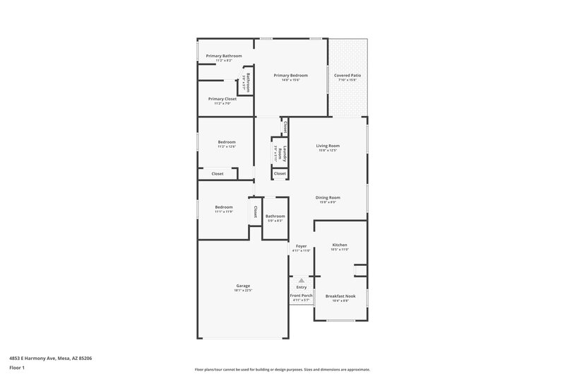 2,285/Mo, 4853 E Harmony Ave Mesa, AZ 85206 Floor Plan View