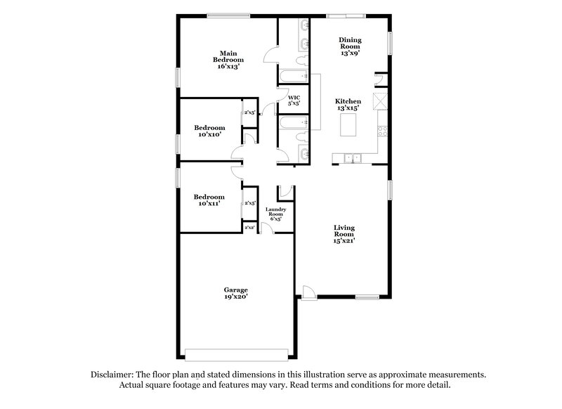 1,935/Mo, 15955 W Winchcomb Drive Surprise, AZ 85379 Floor Plan View