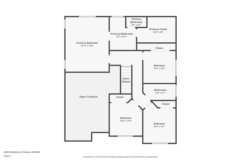 2,165/Mo, 6632 W Watkins St Phoenix, AZ 85043 Floor Plan View 2