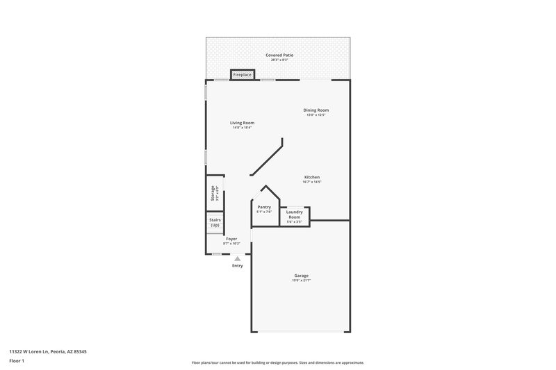 1,925/Mo, 11322 W Loren Ln Peoria, AZ 85345 Floor Plan View
