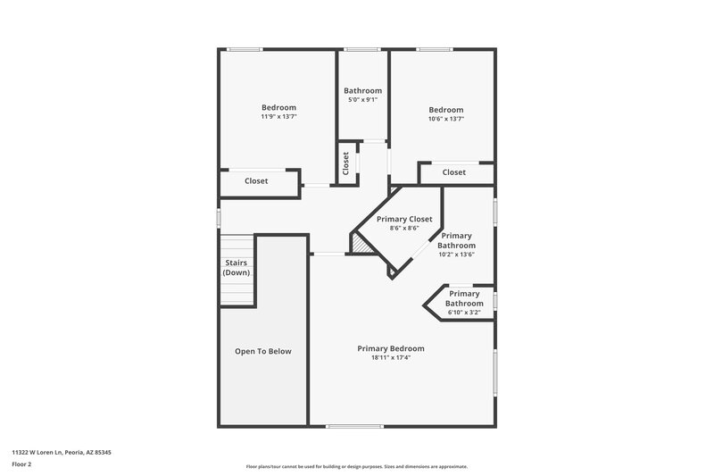 1,925/Mo, 11322 W Loren Ln Peoria, AZ 85345 Floor Plan View 2