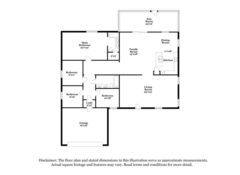 2,135/Mo, 7766 W Sierra Vista Dr Glendale, AZ 85303 Floor Plan View