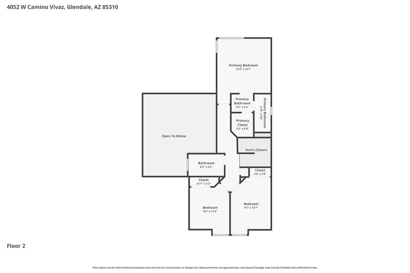 2,170/Mo, 4052 W Camino Vivaz Drive Glendale, AZ 85310 Floor Plan View 2