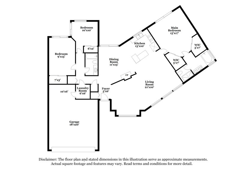 2,385/Mo, 7579 W Wikieup Ln Glendale, AZ 85308 Floor Plan View