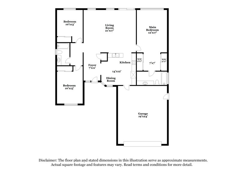 2,100/Mo, 4755 W Oraibi Dr Glendale, AZ 85308 Floor Plan View