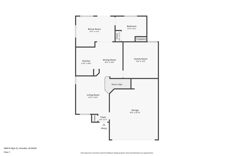 2,295/Mo, 3869 W Elgin St Chandler, AZ 85226 Floorplan View