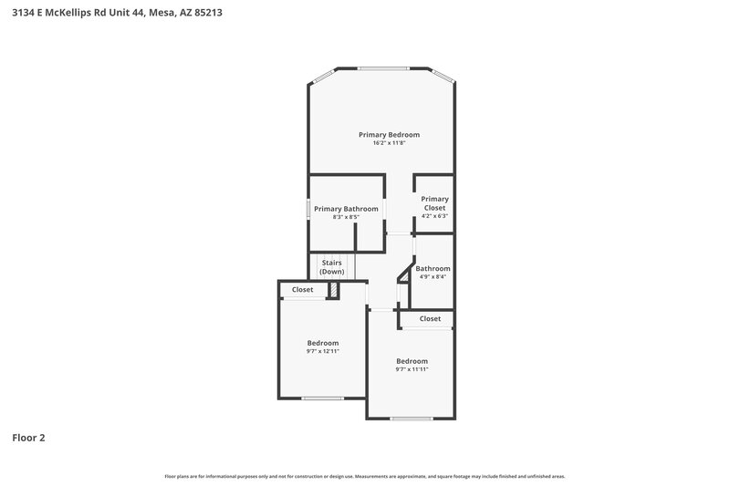 2,295/Mo, 3134 E McKellips Rd Unit 44 Mesa, AZ 85213 Floor Plan View 2