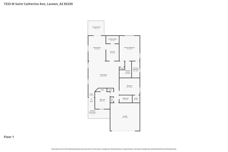 1,935/Mo, 7333 W St Catherine Ave Laveen, AZ 85339 Floor Plan View