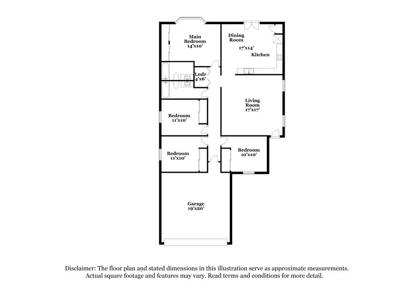 1,805/Mo, 12552 W Charter Oak Rd El Mirage, AZ 85335 Floor Plan View