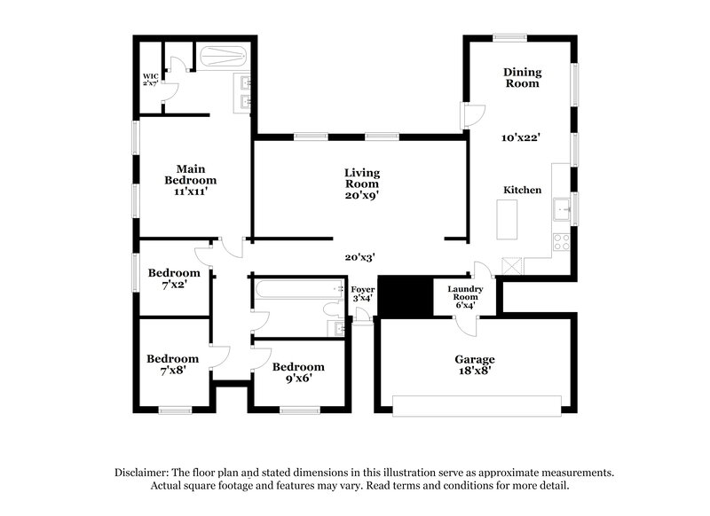 2,205/Mo, 15986 W Bartlett Ave Goodyear, AZ 85338 Floorplan View