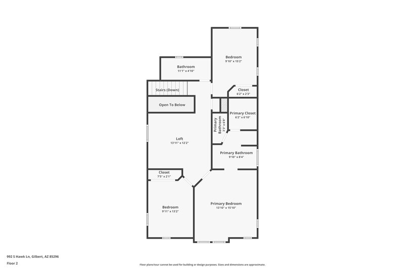 2,080/Mo, 992 S Hawk Ln Gilbert, AZ 85296 Floor Plan View 2