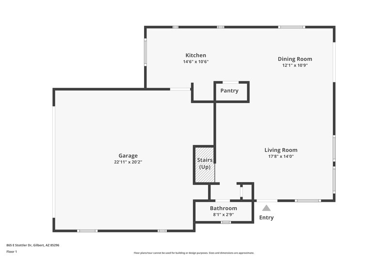 2,165/Mo, 865 E Stottler Dr Gilbert, AZ 85296 Floor Plan View 2