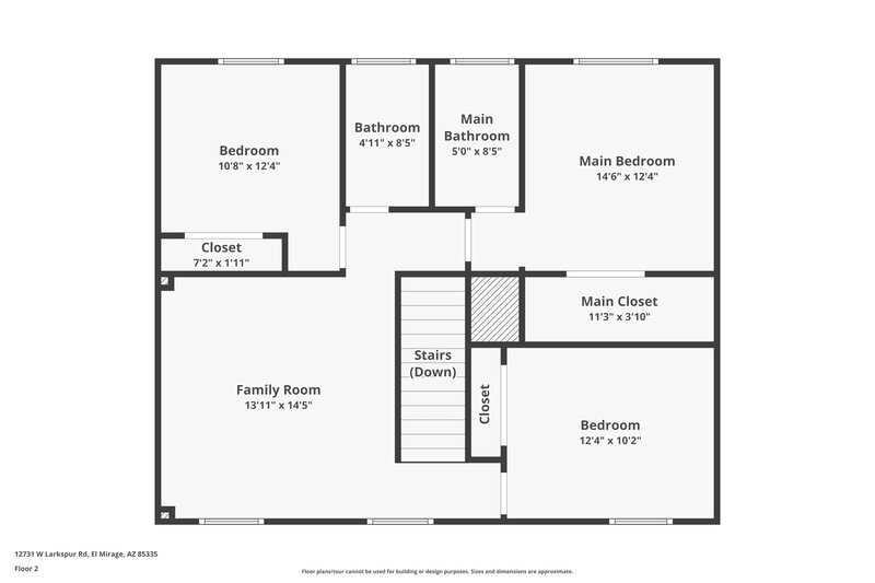 1,645/Mo, 12731 W Larkspur Rd El Mirage, AZ 85335 Floor Plan View 2