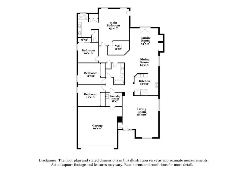 2,175/Mo, 2109 W Nancy Ln Phoenix, AZ 85041 Floor Plan View