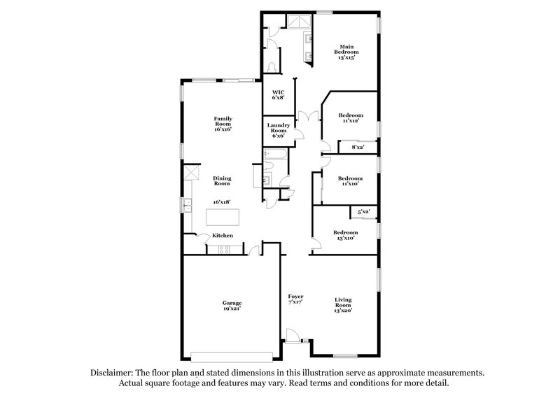 2,970/Mo, 3709 S 71st Dr Phoenix, AZ 85043 Floor Plan View