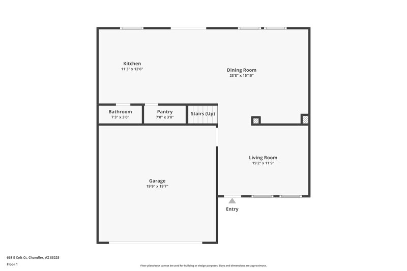 2,050/Mo, 668 E Colt Court Chandler, AZ 85225 Floor Plan View